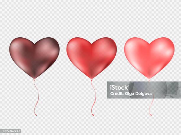 Vetores de Balões Isolados No Fundo Transparente e mais imagens de A Data - A Data, Alegria, Amor