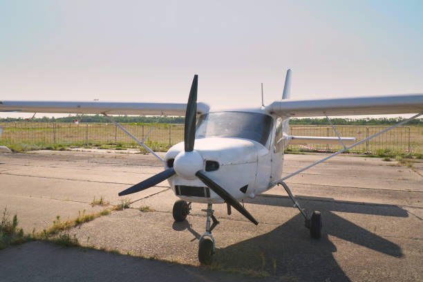 istock Light single-engine aircraft at the airport 1089275182
