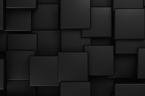 Fondo abstracto 3D cubos negro photo
