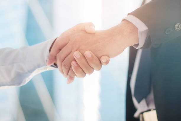 istock Businessmen are handshake. 1089283968