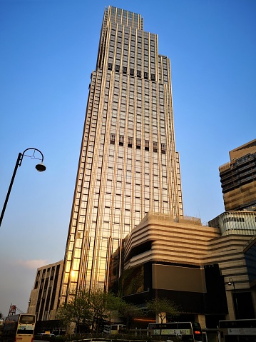 The new Victoria Dockside skyscraper, height 273 metres in Tsim Sha Tsui, overlooking Victoria Harbour.