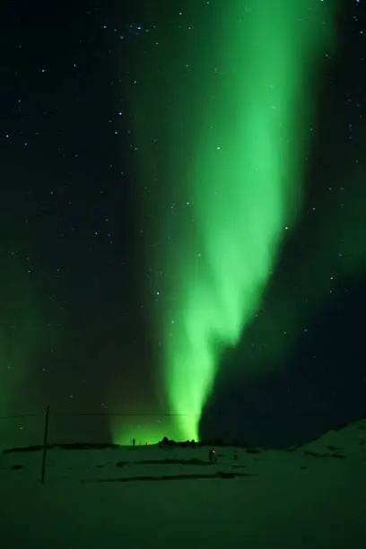 As if it's a geiser, I was able to shoot this photo on the island of Kvaloya, Norway.