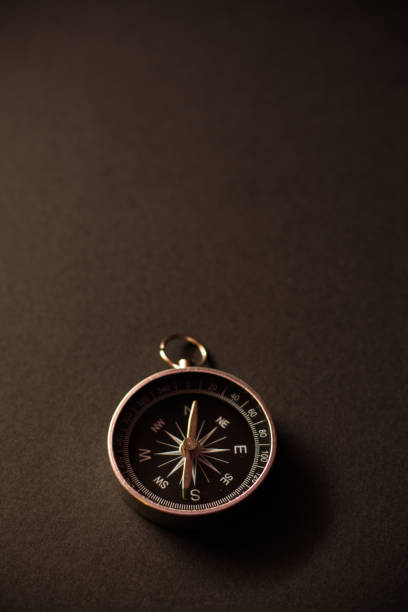 istock Closeup shot of a metalic compass 1089301618