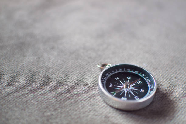 istock Closeup shot of a metalic compass 1089301742