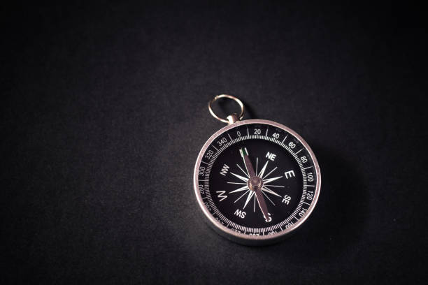 istock Closeup shot of a metalic compass 1089301746