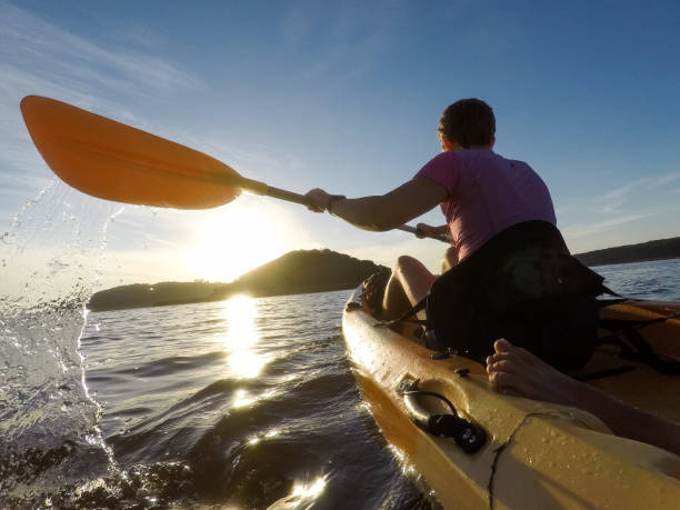 istock Women paddling on a kayak 1089316690