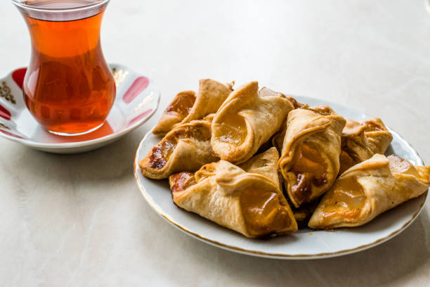 istock Homemade Turkish Delight Cookies with Traditional Tea / Biscuits. 1089316846