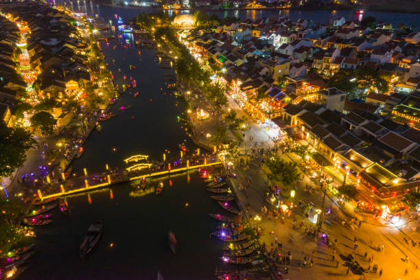 istock High angle view to ThuBon's River and HoiAn ancient town 1089318286