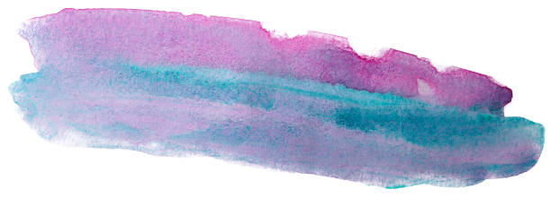 istock watercolor magenta blue stain on white paper. Isolated element for design. hand-drawn texture on paper. 1089324702