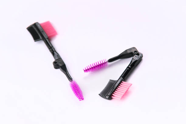istock Brushes and tools for building and caring for eyelashes. On a white background. Materials for eyelash extension. Brushes, accessories for eyelash extensions. 1089326750