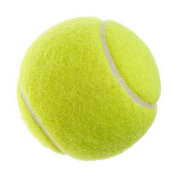 balle de tennis unique - tennis ball tennis ball isolated photos et images de collection