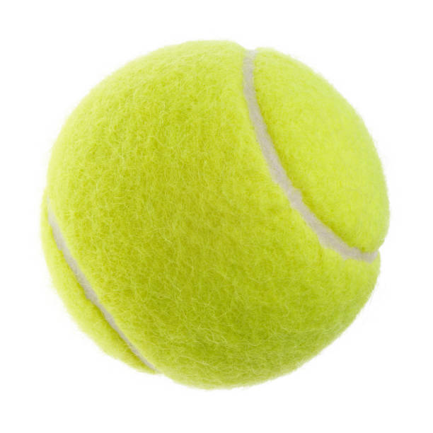 Single tennis ball stock photo