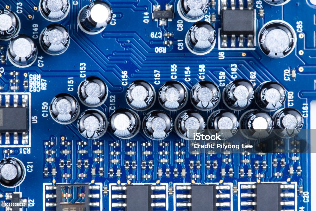 Pcb Board Condensor Unit Electronic Circuit Board With Condenser Stock Photo - Download Image ...