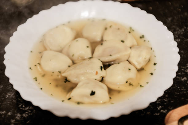 istock Pelmeni with minced meat filling 1089339798