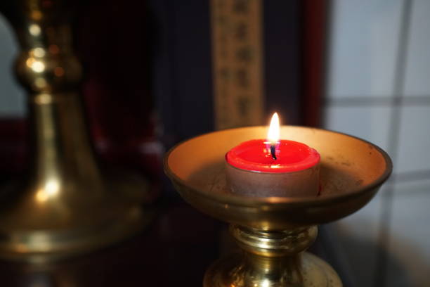 istock A candle with Incense burner. Worship God or ancestor. 1089343268