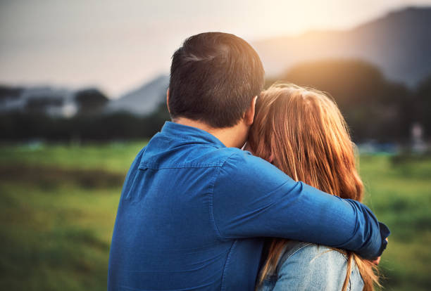 istock Young couple look into the distance 1089345918