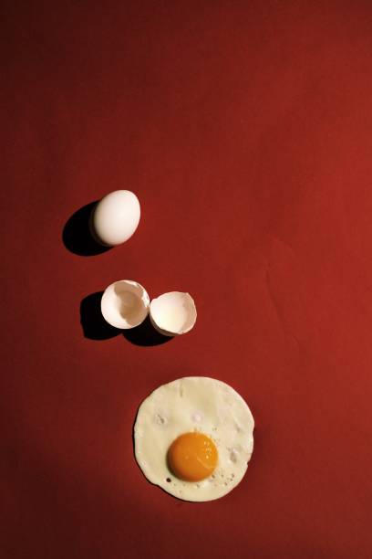 istock Scrambled eggs from a hen's egg in a frying pan. close up shot of a fried egg 1089349008