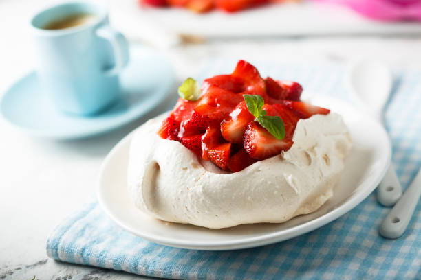 istock Strawberry pavlova dessert 1089355296