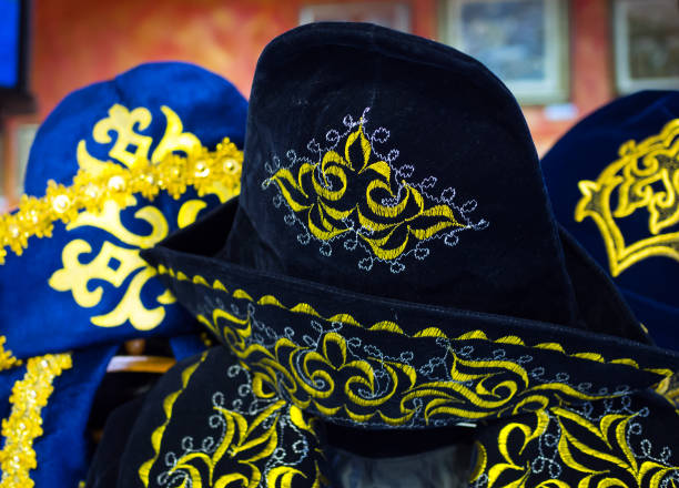 The old Kazakh national headdress with a traditional pattern