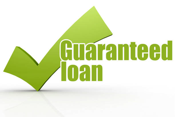 istock Guaranteed loan word with green checkmark 1089357950