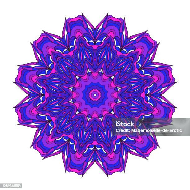 Modern Decorative Floral Mandala Decorative Cicle Ornament Floral Design Vector Illustration Can Be Used For Textile Greeting Card Coloring Book Phone Case Print Stock Illustration - Download Image Now