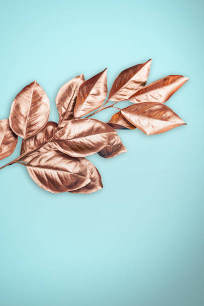 istock Decoration with gold leaves 1089363474