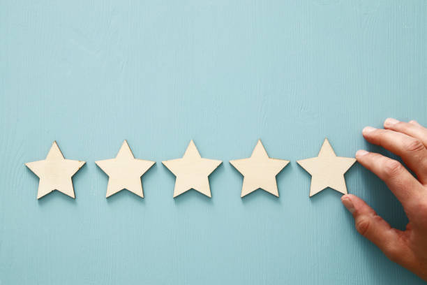 istock concept of setting a five star goal. increase rating or ranking, evaluation and classification idea 1089363600