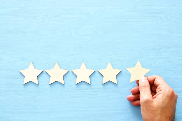 istock concept of setting a five star goal. increase rating or ranking, evaluation and classification idea 1089363640