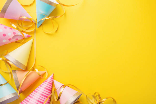 istock Birthday Party Background on Yellow 1089373114