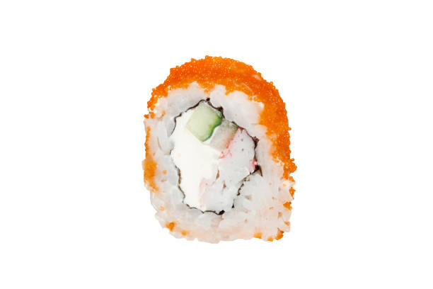istock A piece of sushi rall isolated on white background. 1089373870