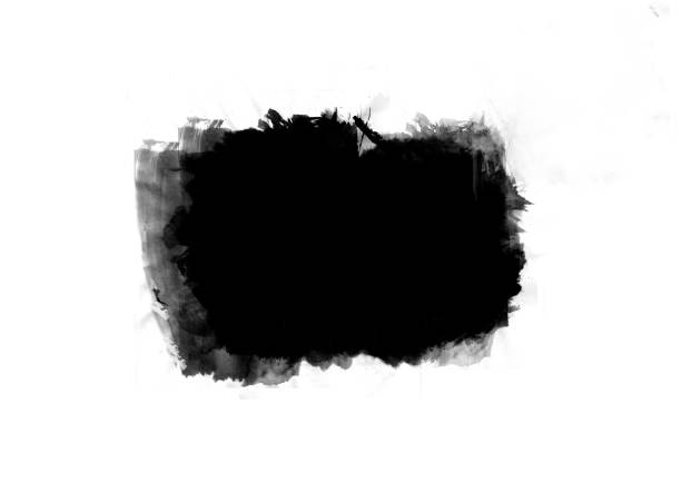 istock Black color graphic patches graphic brush strokes design effect element for background 1089375476