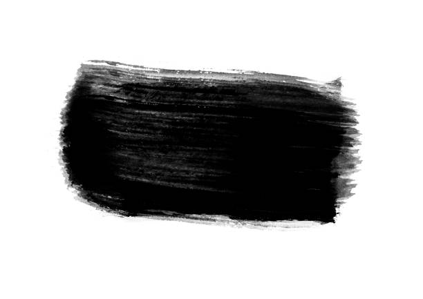 istock Black color graphic patches graphic brush strokes design effect element for background 1089375728