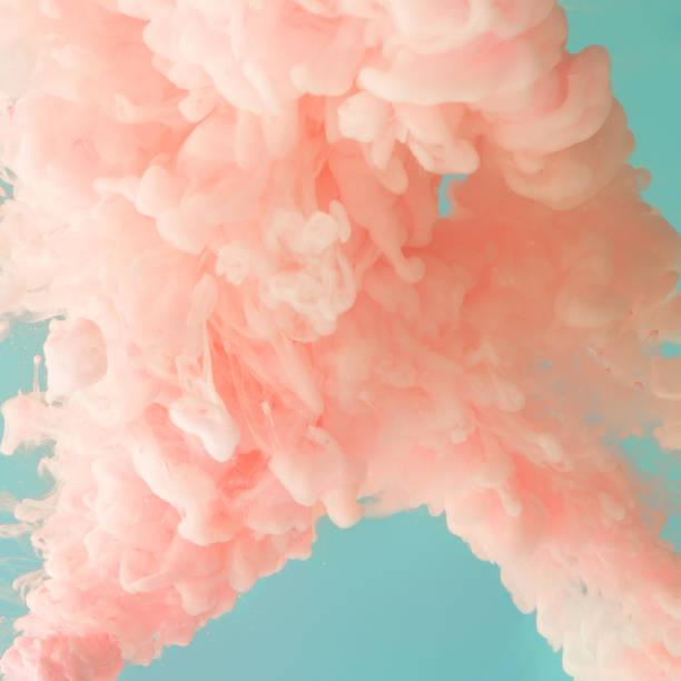 istock Abstract pastel pink color paint with pastel blue background.. 1089376694