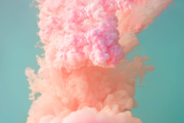 istock Abstract pastel pink color paint with pastel blue background.. 1089376754