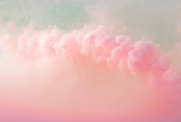 추상 파스텔 핑크 컬러 페인트 파스텔 블루 배경... - coral pink abstract paint 뉴스 사진 이미지