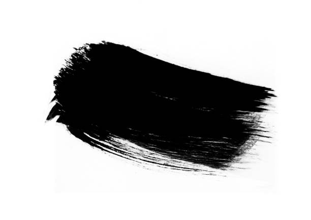 istock Black color graphic patches graphic brush strokes design effect element for background 1089376956