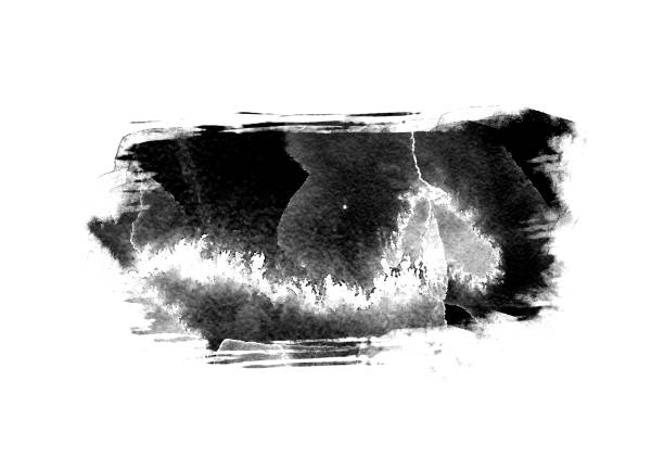 istock Black color graphic patches graphic brush strokes design effect element for background 1089378246