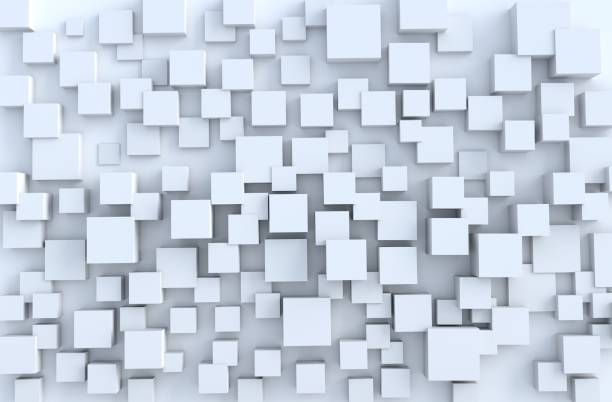 istock White geometric cube shapes  background. for design decorate. Realistic 3D render. 1089378344