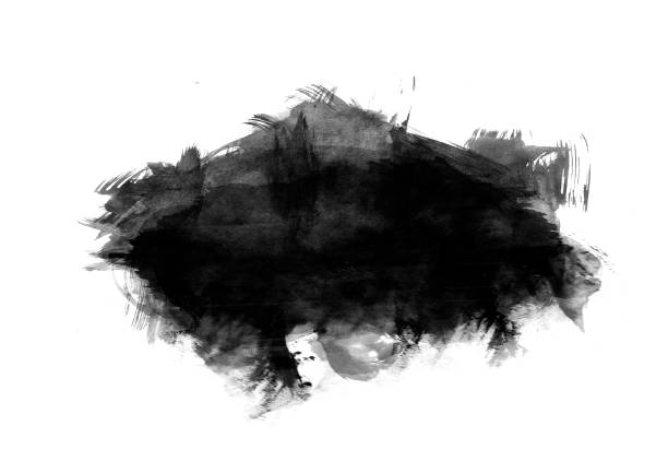 istock Black color graphic patches graphic brush strokes design effect element for background 1089378426
