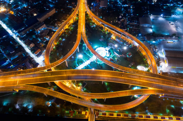 istock Bangkok Expressway and Highway top view during twilight time ,expressway is an important infrastructure for rush hour in Bangkok , Bangkok,Thailand 1089385118