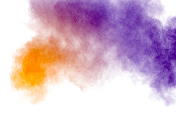 istock Abstract multicolored powder explosion on white background.  Freeze motion of color dust  particles splash. Painted Holi 1089387802