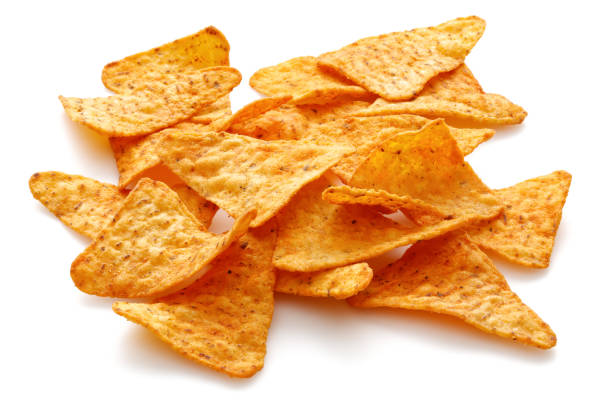 istock Group of Taco Chips on white background 1089392914
