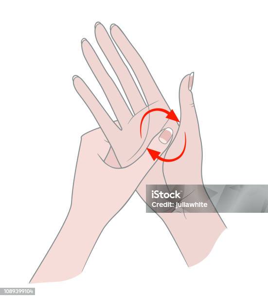 Exercises For The Hands Against Inflammation Of The Joints And Arthritis Stock Illustration - Download Image Now