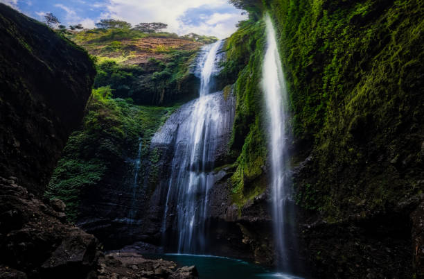 istock Beautiful of madakaripura waterfall, This is the tallest waterfall in Java second tallest waterfall in Indonesia. 1089399458