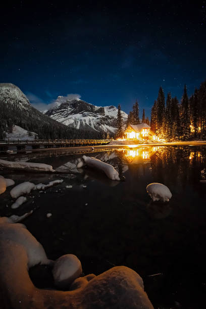 istock Emerald Lake Lodge at night 1089401826