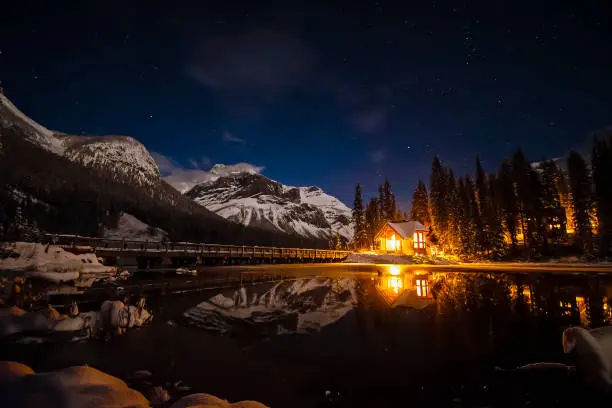 Photo of Emerald Lake Lodge at Night