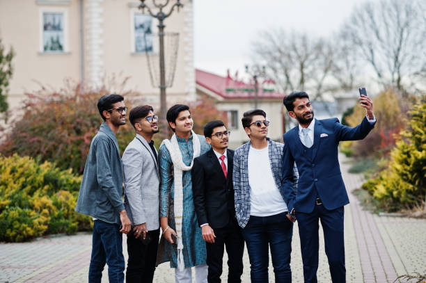istock Group of six south asian indian mans 1089401904