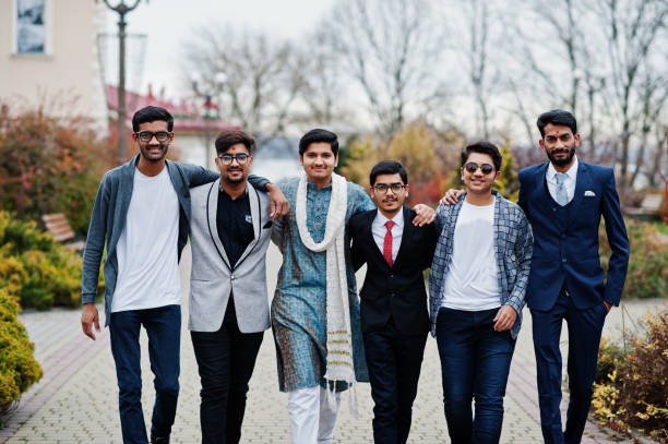 istock Group of six south asian indian mans 1089401948