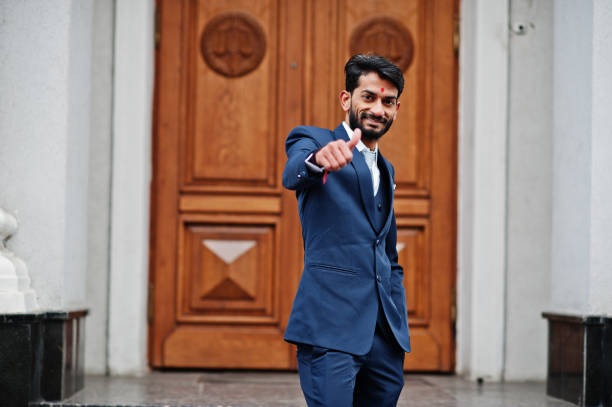 istock Stylish beard indian business man 1089402238