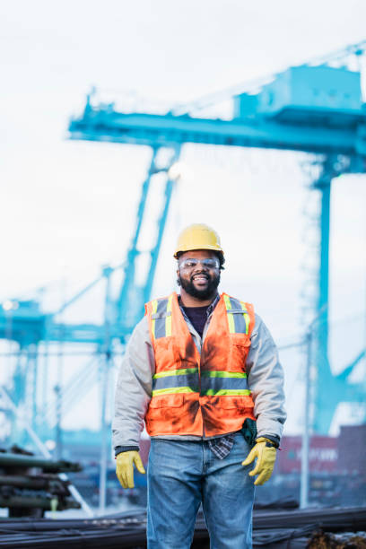 istock African-American dock worker at shipping port 1089404954